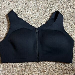 LULULEMON  ATHLETICA Black Zip-Front Sports Bra SIZE 34D